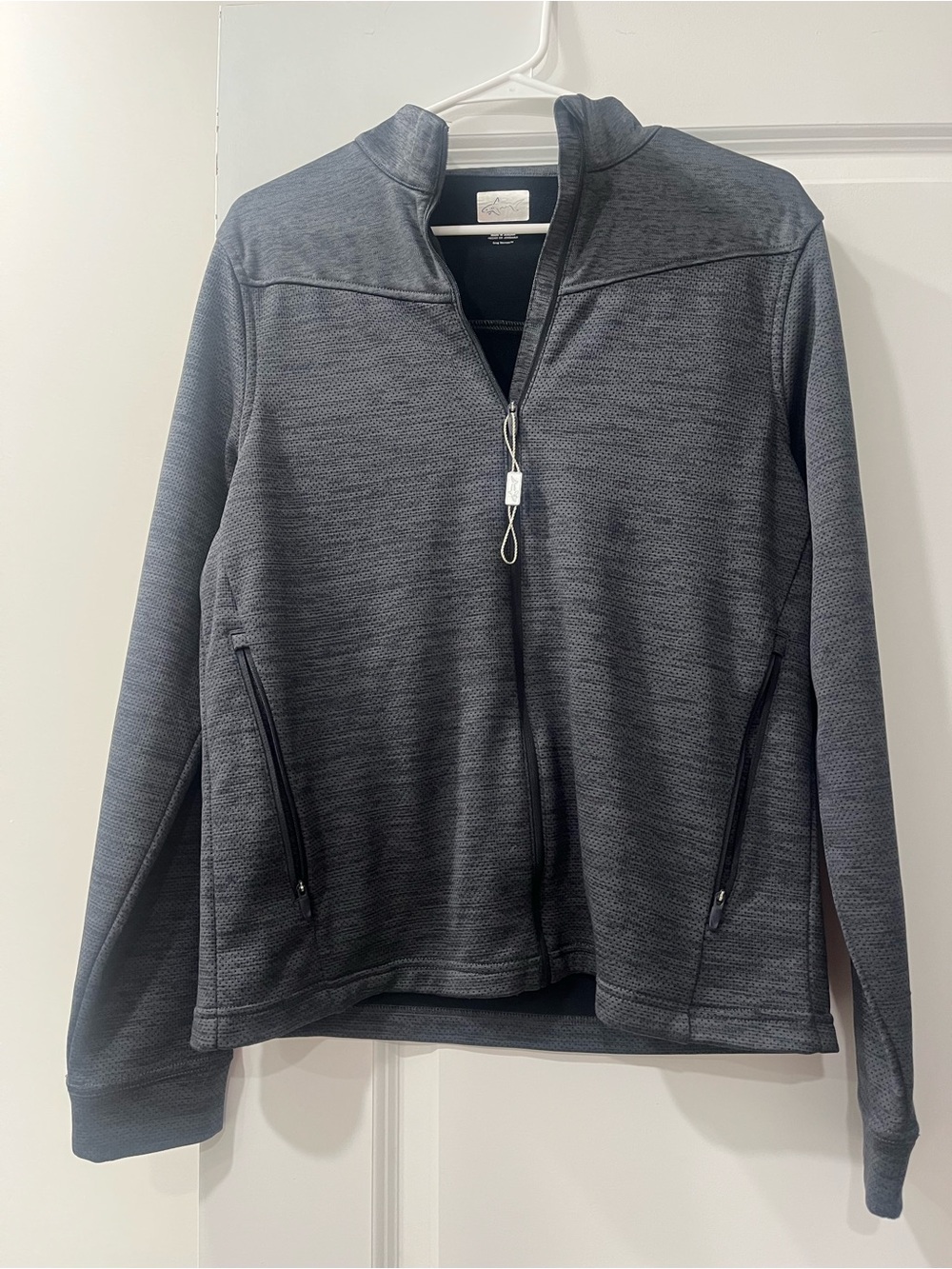 Greg Norman Collection Charcoal Gray Zip Pullover